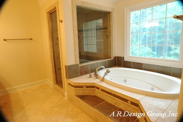 Shower and Tub in luxury master bathroom