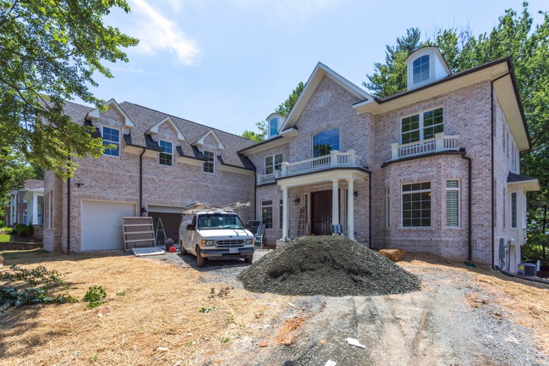 French colonial custom home built in McLean, Virginia